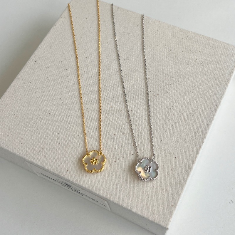 幸运花朵系列项链s925纯银