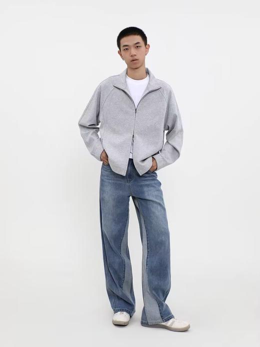 LIVINGTOWN/LT微喇复古拼接牛仔裤 商品图2