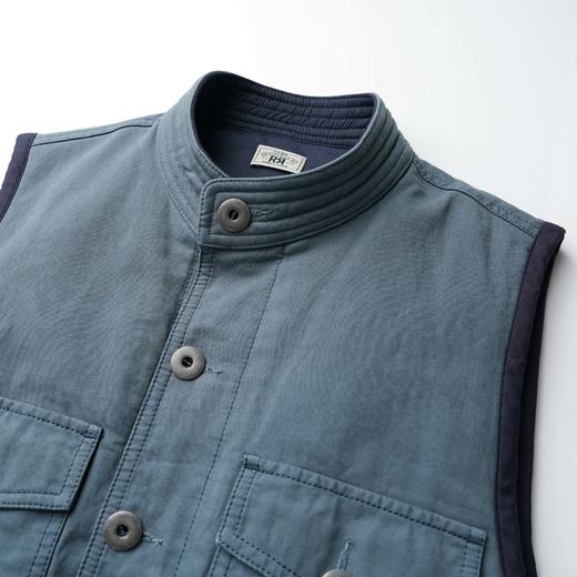 ROMI STUDIO“美式复古”100%棉砂洗洗水做旧腰带宽松马甲 431J7003 商品图2