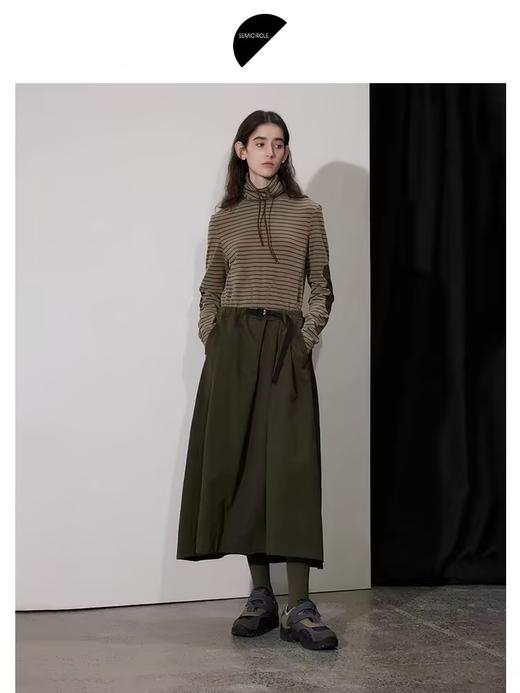 半圆/D24401475/不对称棉质水洗半身裙 商品图0