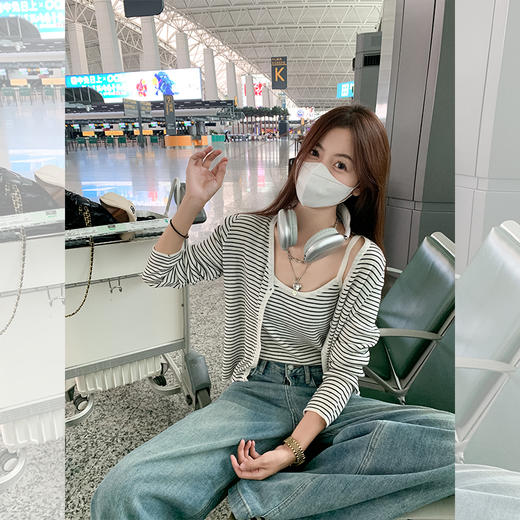 <曾小咸推荐>微信粉丝秒杀专场 仅此今天 活动结束下架 条纹开衫吊带背心两件套 日常169.99/件 立减80 秒杀89.99/件！！ 商品图1