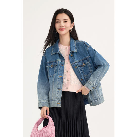 【特惠不退货】诗凡黎粉色小香风针织开衫2024春新款上衣3F2230241 商品图2