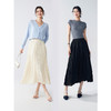 棉仓352617006-雕塑艺术感压褶半身裙 商品缩略图4