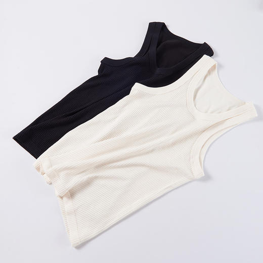TG-TG03S291春夏真丝无缝高弹背心女修身轻薄透气桑蚕丝圆领无袖打底上衣 商品图2
