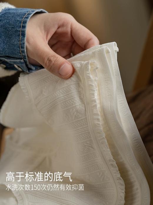 【7A级A类原棉内裤】自然零染色纯棉大码裸感无痕少女内裤 中腰包臀透气抗菌裆三角裤白色女生三角裤 商品图6