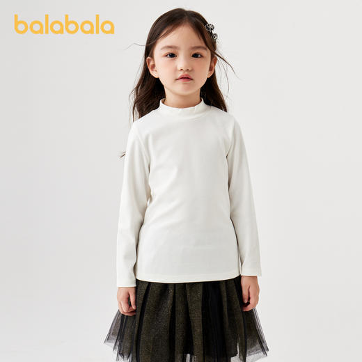 巴拉巴拉童装儿童长袖T恤冬季亲肤高领男童打底保暖内衣女童秋衣 商品图0
