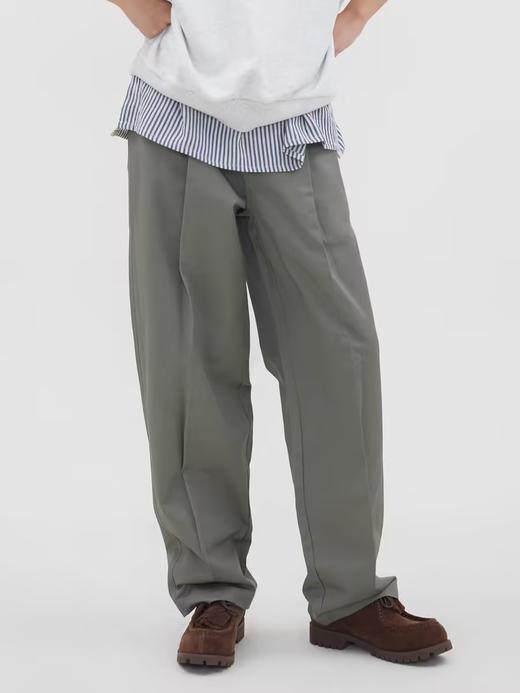 LIVINGTOWN/LT复古单褶长裤 商品图0