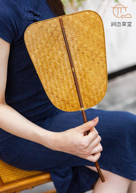 手工竹编静好芭蕉竹扇