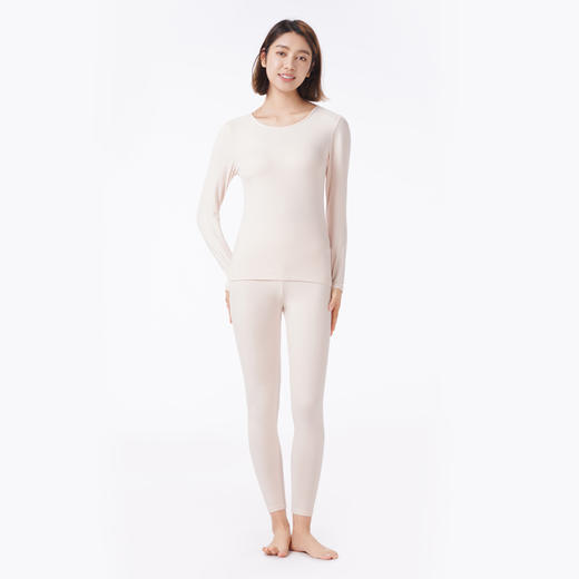 都市丽人保暖衣轻暖套装云柔棉薄女士保暖衣棉质套装LWT1A5 商品图1