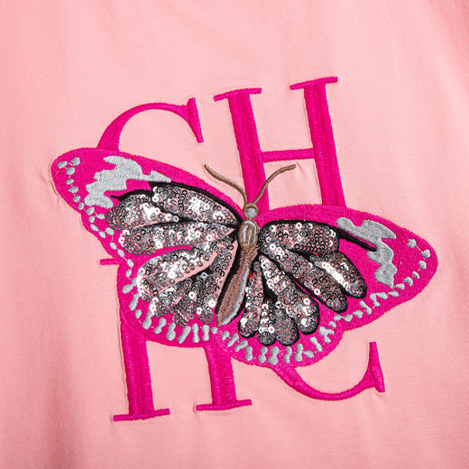 CHCH祈祈2023春夏新品蝴蝶印花儿童T恤CN1G4B006 商品图4