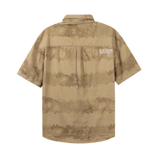 【新品上新】HX 夏季水洗牛仔翻领短袖衬衫S103422223101 商品图1