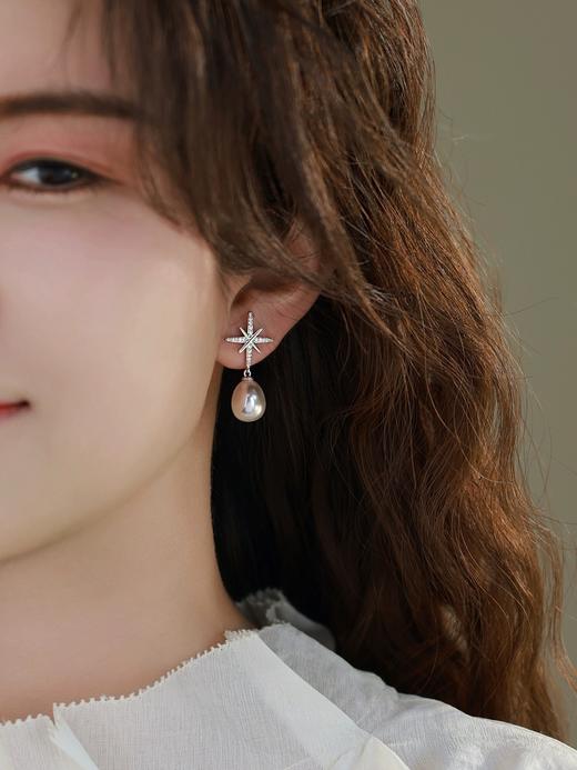 7DAYS星芒珍珠耳钉 商品图5