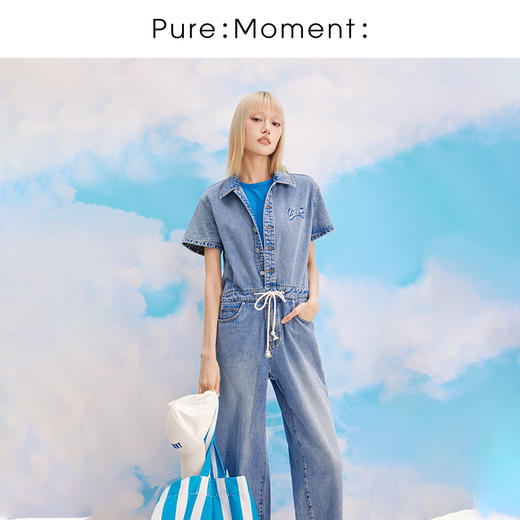 【商场同款】麦檬春秋牛仔连身长裤4F3190251 商品图0