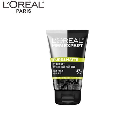 【自营】 欧莱雅 男士控油炭爽双效洁面膏 100ml 商品图0