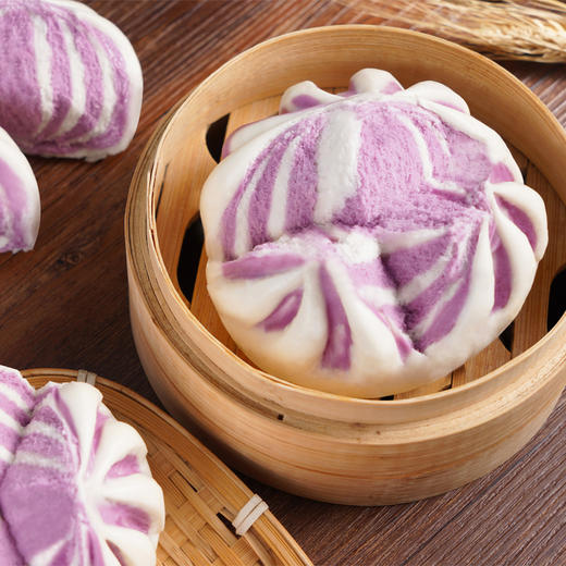 十成紫薯开花馒头480g*3袋 商品图1