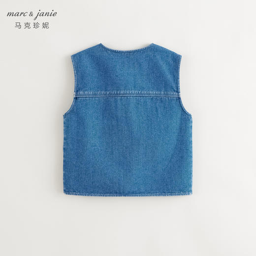 【商场同款】马克珍妮男童时尚多口袋软牛仔马甲儿童秋装241613 商品图1