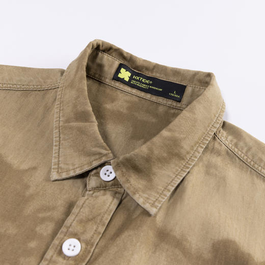 【新品上新】HX 夏季水洗牛仔翻领短袖衬衫S103422223101 商品图2