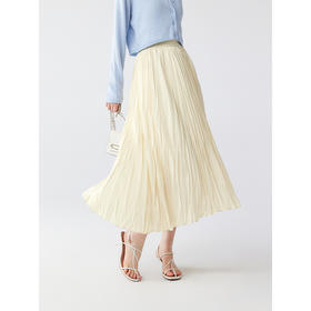 棉仓352617006-雕塑艺术感压褶半身裙