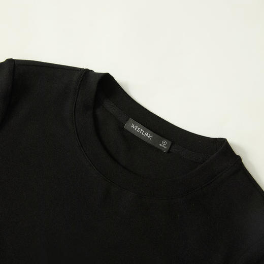 西遇长袖短款T恤女新款修身针织打底衫内搭外穿上衣D3442168 商品图5