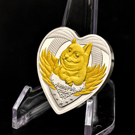 【七夕专属】心形单身狗纪念章镀金款 商品图2