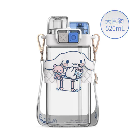 【高颜值双饮水杯，儿童学生防摔塑料杯】三丽鸥方形吸管水杯 儿童高颜值双饮水杯 学生防摔塑料水杯-QQ 商品图9