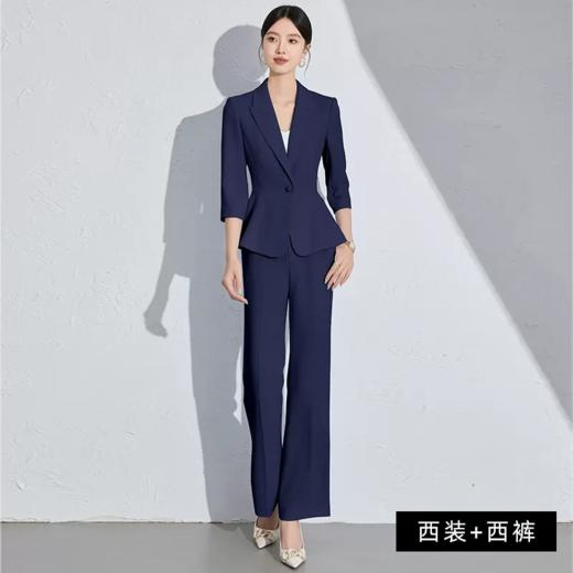 艾尚臣西装套装女修身显瘦通勤秋季工作服高级感商务职场正式场合两件套 商品图1