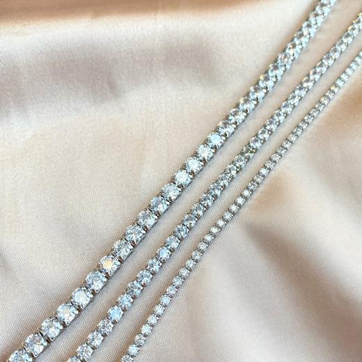 s925纯银百搭小众白色圆锆手链 商品图7