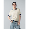 棉仓352635003-撞色边香风短袖针织衫 商品缩略图0