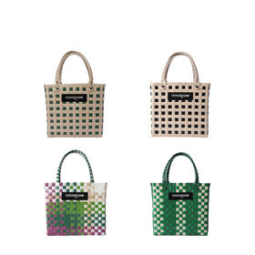 cocoglow 女士手提包手工工艺编织菜篮子中号