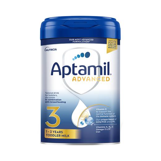 【品牌直供】英国Aptamil爱他美白金版幼儿配方奶粉 3段 1-3周岁 800g【超过6罐请分开下单】 商品图1