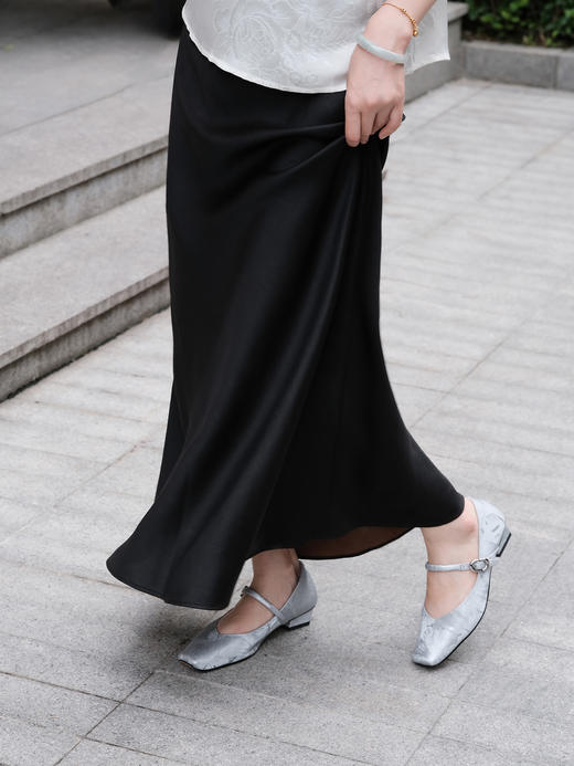 盛唐婧 |真丝香云纱中式国风半裙 商品图2