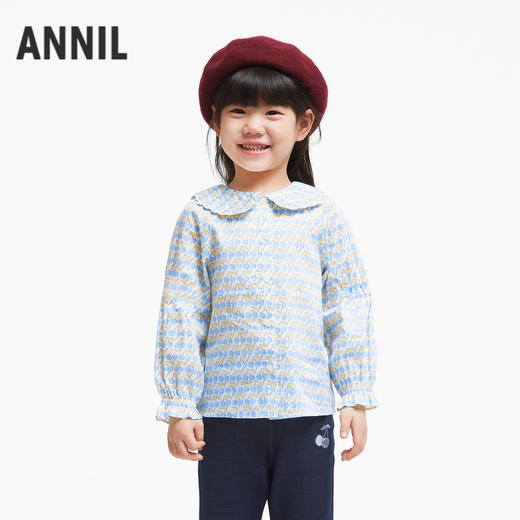女童花版全棉衬衣新款安奈儿童装实体店同款XG431729 商品图0