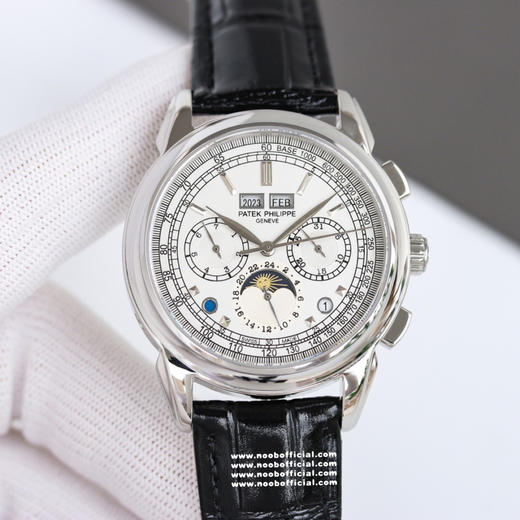 Noob Maker，N厂市场独家，耗时2年，18k包金版本和定制版手工镶钻工艺来啦，由20种不同钻组成，色泽艳丽，扣子也点缀21颗钻，搭配正品一致的美洲鳄鱼皮表带百达.翡丽超级复杂功能计时系列 商品图1