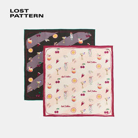 双成记 海岛派对真丝双绉小方巾