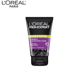 【自营】 欧莱雅 男士控油炭爽抗黑头洁面膏 100ml