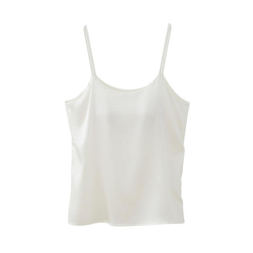 TG-TG03S257夏季高奢重磅19姆米真丝光面弹力缎带乳胶胸垫桑蚕丝吊带背心 商品图4