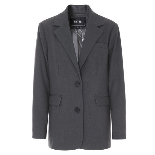 EITIE爱特爱廓形中性高级感灰色直筒显瘦西装外套女秋季新款C2403406 商品图5