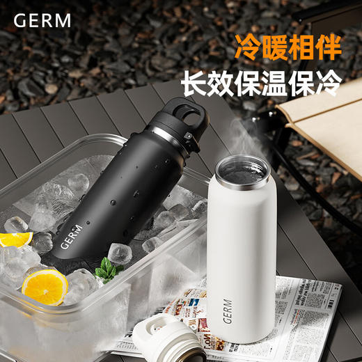 【小家电】格沵（germ）潘展乐同款运动保温杯男女士单手开盖水杯316车载高颜值大容量户外健身 HF 商品图2