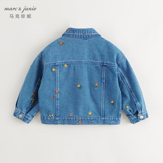 【商场同款】马克珍妮女童满底绣花软牛仔外套儿童夹克秋装241635 商品图1