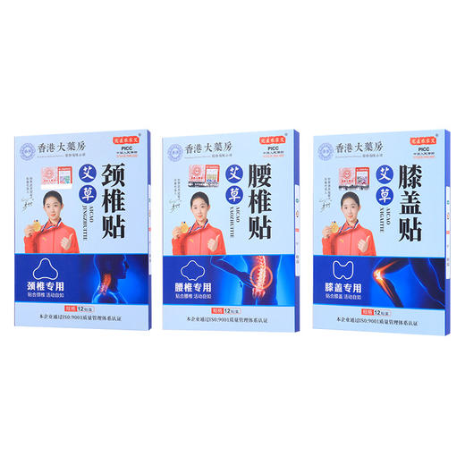 艾草膝盖贴颈肩腰腿家用膏贴颈椎艾灸贴 商品图0