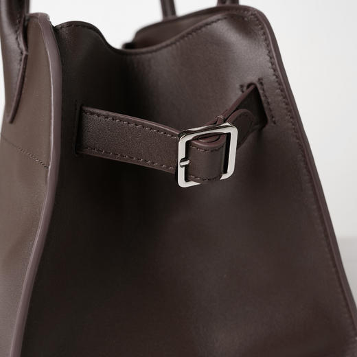 ROMI STUDIO “复古优雅” 双层荔枝纹头层牛皮托特手提包 24SSB181 商品图1