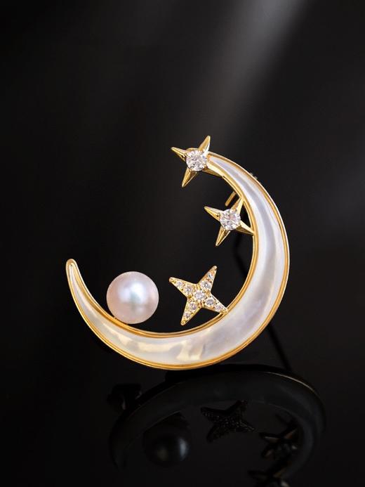 7DAYS星辰月亮珍珠母贝胸针 商品图2