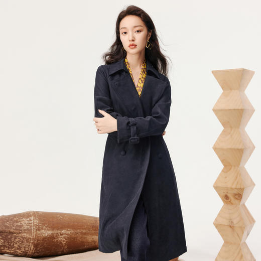 【经典款】【商场同款】伊芙丽春秋中长风衣1999260601 商品图2