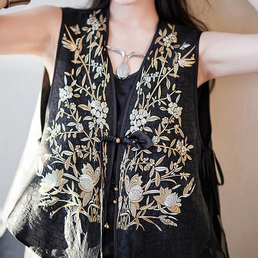 新中式香云纱工艺国风服饰系列，东方手艺撑起女性的风雅，凉滑如溪水流淌，飘逸有风骨【G】 商品图1