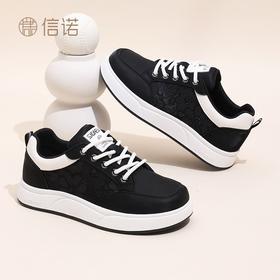 信诺2024新款秋季软底复古休闲板鞋女新中式舒适女士透气妈妈鞋子Q5207-1
