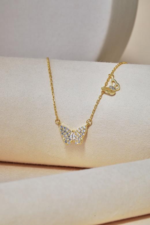 通勤百搭胡蝶项链 s925纯银 商品图3