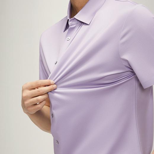 【无缝工艺】柒牌男士短袖衬衫2025夏季新款含莫代尔舒适休闲衬衣	128A70320 商品图2