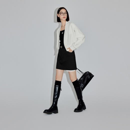 【特惠不退货】伊芙丽春秋宽松长袖开衫1F2200061 商品图3