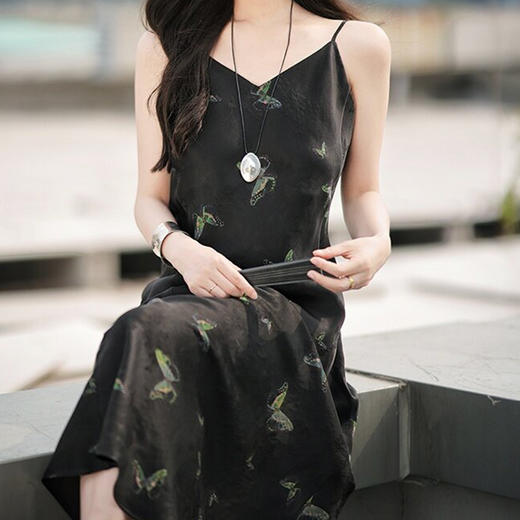 新中式香云纱工艺国风服饰系列，东方手艺撑起女性的风雅，凉滑如溪水流淌，飘逸有风骨【G】 商品图5