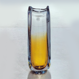 晶尊水晶-元宝花瓶41cm（琥珀色）